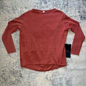 Lululemon Special Edition Back in Action Long Sleeve Spark Cayenne Sz 0